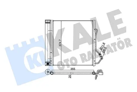 DB Радіатор кондиціонера (конденсатор) Smart Fortwo, City, Cabrio Kale 352620