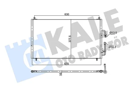 PEUGEOT Радіатор кондиціонера (конденсатор) 406 96- Kale 353145