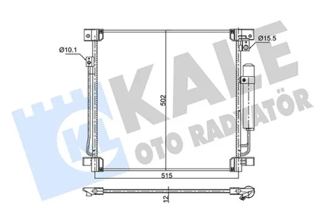 MITSUBISHI Радіатор кондиціонера (конденсатор) L200, Pajero Sport III, Fiat 14 Kale 354015