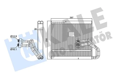 HYUNDAI Випарник Accent, Solaris, Veloster 10- Kale 354125