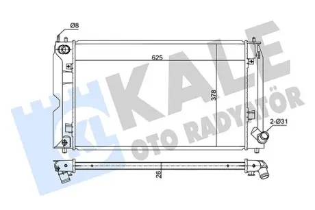 TOYOTA Радіатор охолодження Corolla 1.4 D-4D 04- Kale 354210