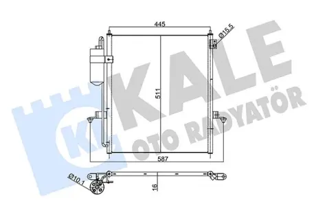 MITSUBISHI Радіатор кондиціонера (конденсатор) L200 07- Kale 354965