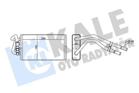 FORD Радіатор опалення Transit 94- Kale 355195