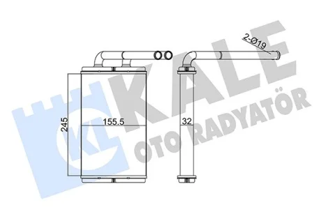 OPEL Радіатор опалення Antara, Chevrolet Captiva Kale 355240