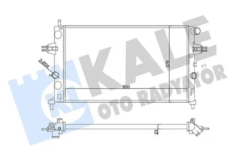 OPEL Радіатор сист. охолодження двиг. ASTRA G 1,6-1,8 98- (механ.) Kale 356965