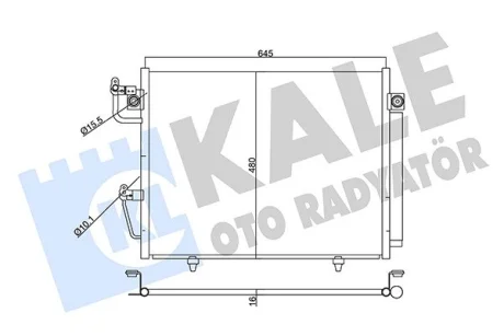 MITSUBISHI Радіатор кондиціонера (конденсатор) PAJERO IV 3.0, 3.2, 3.8 07 Kale 357760