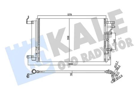 KIA Радіатор кондиціонера (конденсатор) Cerato I 04 Kale 358245
