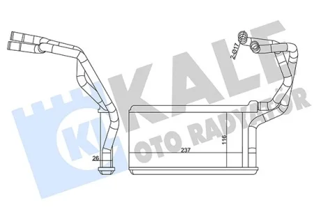 MITSUBISHI Радіатор опалення L200 / TRITON 2.5 05 Kale 358590