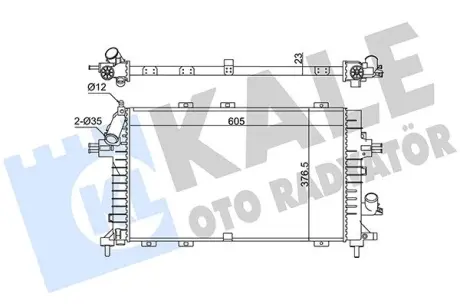 OPEL Радіатор охолодження Astra H 1.3/1.9CDTI Kale 363165