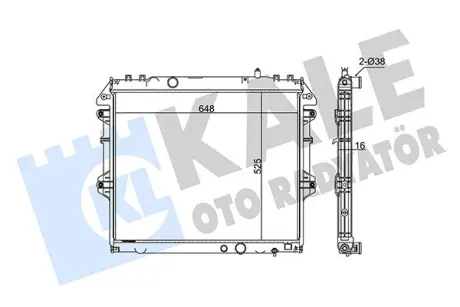 TOYOTA Радиатор охлаждения Fortuner,Hilux VII 2.5/3.0 D-4D 04- Kale 366500