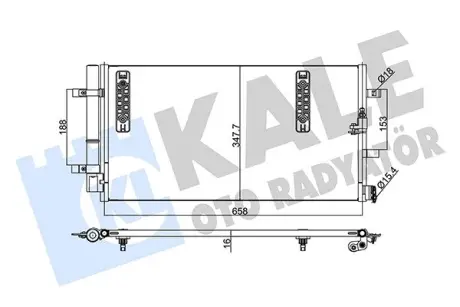 VW Радіатор кондиціонера (конденсатор) з осушувачем Audi A4/5/6/7, Q5 07- Kale 375800