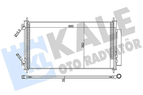 HONDA Радіатор кондиціонера (конденсатор) з осушувачем CR-V III 2.4 06 Kale 380700