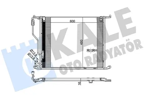 DB Радіатор кондиціонера (конденсатор) S-Class W220 98- Kale 381400