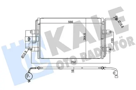 VW Радіатор кондиціонера Audi A3, Skoda Octavia II, SuperB, Caddy III,Golf V,VI, Touran Kale 390600