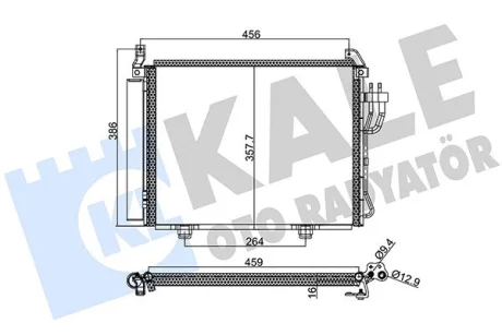 HYUNDAI Радіатор кондиціонера (конденсатор) i10 I 1.0-1.2 08 Kale 391800