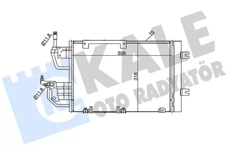 OPEL Радіатор кондиціонера (конденсатор) Astra H, Zafira B Kale 393500