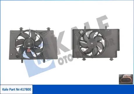 FORD Вентилятор радіатора (380 Вт, 2 пол.) B-Max, Fiesta VI 1.25/1.6 08- Kale 417800