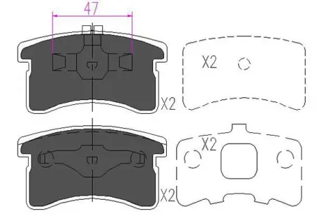 Тормозные колодки KAVO KBP-1506