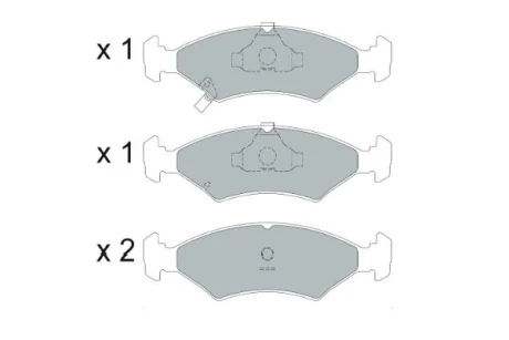 Тормозные колодки, передне Kavo KBP-4026