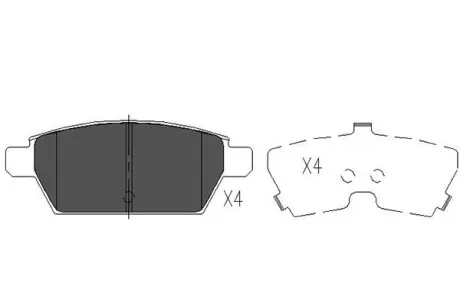 Тормозные колодки KAVO KBP-4554