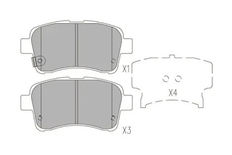 Гальмівні колодки KAVO KBP-8528