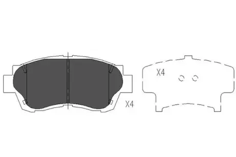 Тормозные колодки KAVO KBP-9042