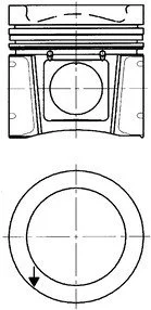 Поршень (діаметр 102,3мм, +0,30) MERCEDES ATEGO, ATEGO 2, AXOR 2, CITARO 2, CITARO (O 530), CONECTO (O 345), ECONIC, UNIMOG, VARIO, VARIO (B667, B670, B668) OM900.911-OM906.995 09.96- Kolbenschmidt 40030610