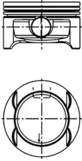 Поршень з кільцями OPEL 73.65 ASTRA H Z14XEP (KS) KOLBENSCHMIDT 40386610