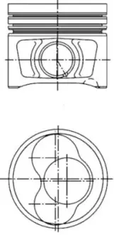 Поршень VW Caddy III/Passat 2.0 TDI 03-09 (81.01mm/STD/cyl.1-2) KOLBENSCHMIDT 40408600