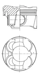 Поршень Citroen C3/C4/Peugeot 207/308 1.6 07- (77.00mm/STD) KOLBENSCHMIDT 41267600