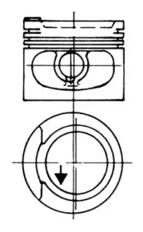 Поршень VW Passat/Golf III/Caddy/ Audi 100 1.8 82- (81.51mm/+0.5) KOLBENSCHMIDT 93928620