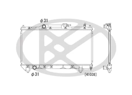 Радіатор двигуна (мкпп) TOYOTA AVENSIS 1.6/1.8 09.97-10.00 KOYORAD PL010873