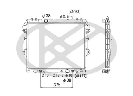 Радіатор двигуна (акпп) TOYOTA FORTUNER, HILUX VII 2.5D/3.0D 11.04- KOYORAD PL011852