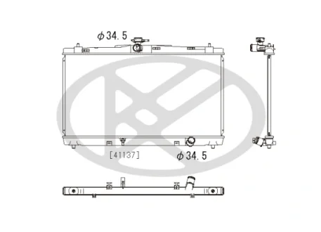 Радіатор двигуна TOYOTA CAMRY 2.5/2.5H 09.11-03.18 KOYORAD PL012679R (фото 1)