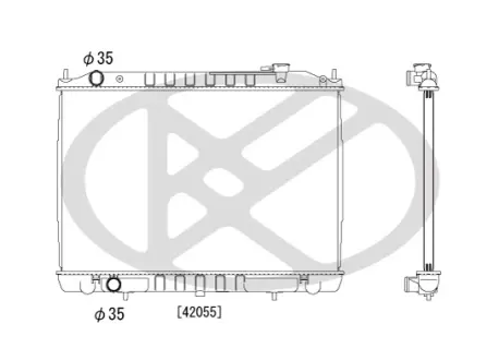 Радіатор двигуна (мкпп) NISSAN PICK UP 2.5D 03.02-12.10 KOYORAD PL022602