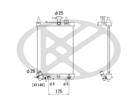 Радіатор двигуна DAIHATSU CUORE VII 1.0 04.07- KOYORAD PL072136