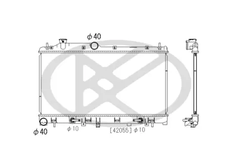 Радіатор двигуна (акпп) SUBARU LEGACY V, OUTBACK 2.0/2.0LPG/2.5 09.09- KOYORAD PL092522