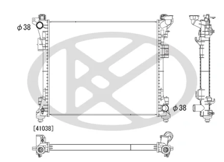 Радіатор двигуна CHRYSLER GRAND VOYAGER V, TOWN & COUNTRY, VOYAGER V DODGE GRAND LANCIA VOYAGER VW ROUTAN 3.3-4.0 06.07- KOYORAD PL332246