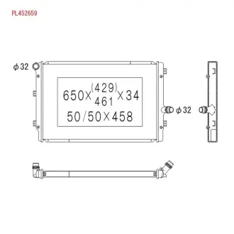 Радіатор двигуна AUDI A3, TT SEAT ALTEA, ALTEA XL, LEON, TOLEDO III SKODA OCTAVIA II, SUPERB II, YETI VW BEETLE, CADDY III, CADDY III/MINIVAN, CADDY IV 1.6D/2.0/2.0D 02.03-09.20 KOYORAD PL452659