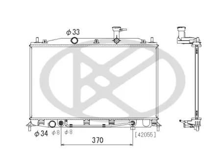 Радіатор двигуна (акпп) HYUNDAI ACCENT II, ACCENT III 1.6 12.02-11.10 KOYORAD PL812387