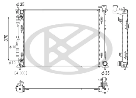 Радіатор двигуна (акпп/мкпп) HYUNDAI SONATA VII 2.0/2.4 09.14-12.19 KOYORAD PL823302