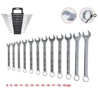 Комплект комбінованих ключів, вигнутих, 12 шт, 8-19 мм KS TOOLS 517.0052