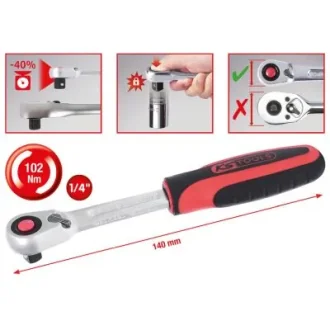 Тріскачка 1/4" SlimPOWER 72 зубці KS TOOLS 920.1490