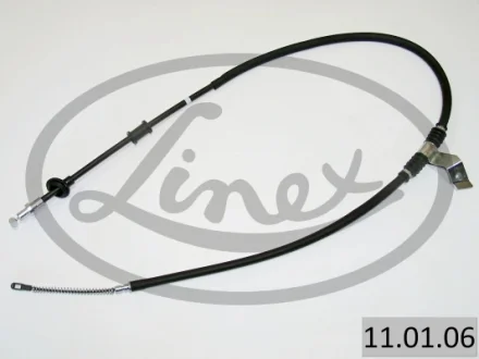 Трос ручника (R) Daewoo Nubira 97- (1638/1438 мм) LINEX 11.01.06
