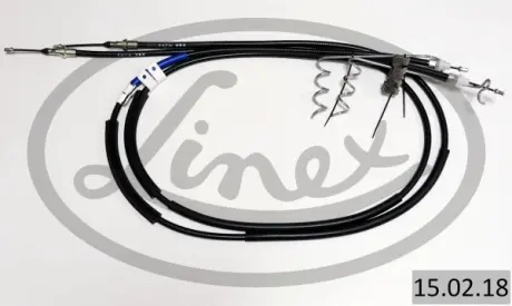 Трос ручника (задній) Ford Connect 02- (+ABS) (висока база) (дисковий гальма) LINEX 15.02.18