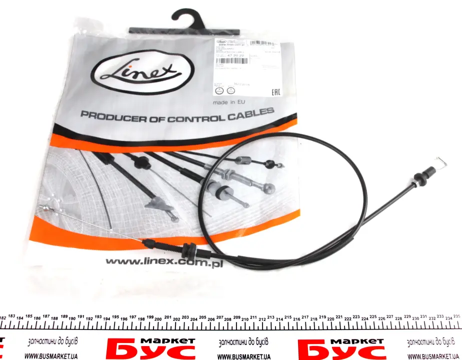 Трос газу VW Passat 1.8 88-97 (1204/952 мм) LINEX 47.20.22 (фото 1)