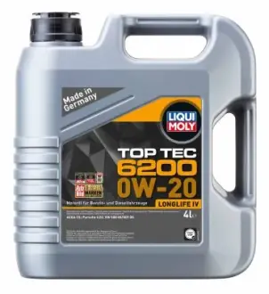 Олива моторна TOP TEC 6200 SAE 0W-20 4л LIQUI MOLY 20788