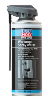 LM 0,4л PRO-LINE Maintenance Spray White біла мастило (аерозоль) (водостійка, мяка біла мастило) Liqui Moly 7387