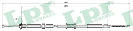 Трос ручного гальма LPR C1023B