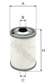 Фільтр паливний ОМ314-366 Mfilter DE 3108